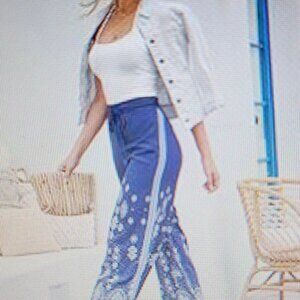 Pants Printed Wide Leg